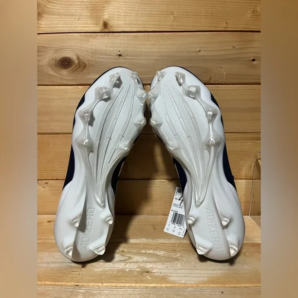 New SM Adizero Impact+ Football Cleats NAVY / WHITE IH7458 - Mens size 10.5 - Picture 4 of 7